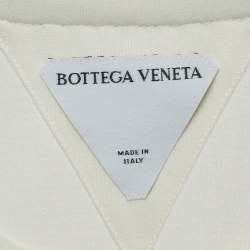 مملوكة مسبقًا Bottega Veneta White Cotton Cotton Contrast Stitch Detail T-Shirt XL