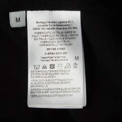 Pre Owned Bottega Veneta Green Cotton Double Layered Round Neck T-Shirt M