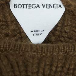 Bottega Veneta Olive Green Knit Hooded Sweater L