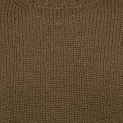 Bottega Veneta Olive Green Knit Hooded Sweater L