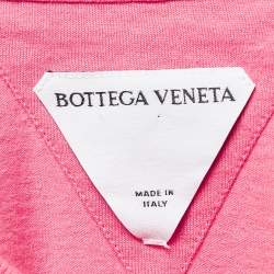 Pre Owned Bottega Veneta Pink Cotton Knit Crew Neck Tshirt XL