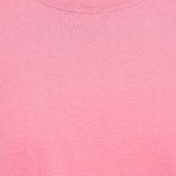 Pre Owned Bottega Veneta Pink Cotton Knit Crew Neck Tshirt XL