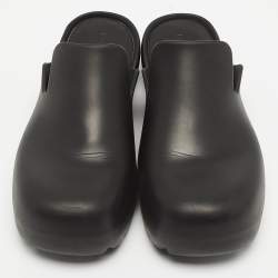 Pre Owned Bottega Veneta Black Rubber Flash Clogs Size 42