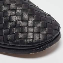 Bottega Veneta Black Intrecciato Leather Smoking Slippers Size 41