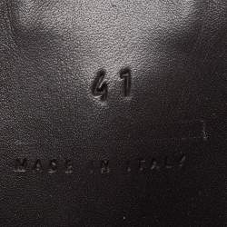 Pre Owned Bottega Veneta Black Leather Tire Chelsea Boots Size 41