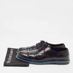 Bottega Veneta Black Leather Lace Up Derby Size 44