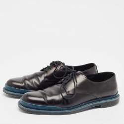 Bottega Veneta Black Leather Lace Up Derby Size 44