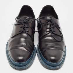 Bottega Veneta Black Leather Lace Up Derby Size 44