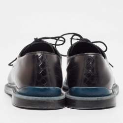 Bottega Veneta Black Leather Lace Up Derby Size 44