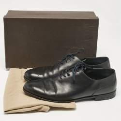 Bottega Veneta Black Leather Lace Up Oxfords Size 45