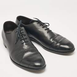 Bottega Veneta Black Leather Lace Up Oxfords Size 45