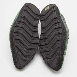 Pre Owned Bottega Veneta Black Intrecciato Leather Espadrille Loafers Size 43