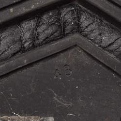 Pre Owned Bottega Veneta Black Intrecciato Leather Espadrille Loafers Size 43