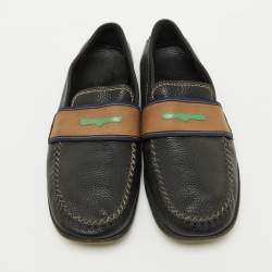 Bottega Veneta Black Leather Slip On Loafers Size 43