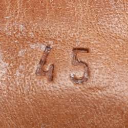 Bottega Veneta Brown Leather Intrecciato Loafers Size 45