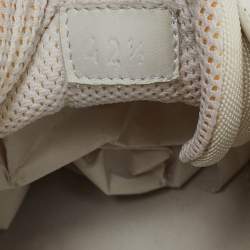 Bottega Veneta Multicolor Leather and Suede Intrecciato Lace Up Sneakers Size 42.5