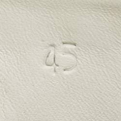 Bottega Veneta Cream Intrecciato Leather Lake Slide Sandals Size 45