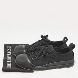 Bottega Veneta Black Canvas Vulcanized Sneakers Size 41