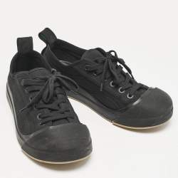 Bottega Veneta Black Canvas Vulcanized Sneakers Size 41