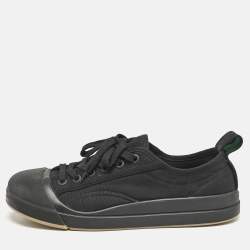 Bottega Veneta Black Canvas Vulcanized Sneakers Size 41