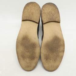 Bottega Veneta Grey Stretch Fabric and Suede Chelsea Boots Size 42.5