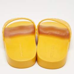 Bottega Veneta Orange Rubber Slides Size 44