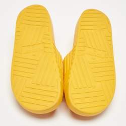 Bottega Veneta Orange Rubber Slides Size 44