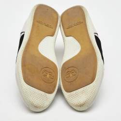 Pre Owned Bottega Veneta White Leather Intrecciato Slip On Sneakers Size 42.5