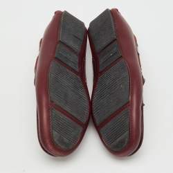 مملوكة مسبقًا حذاء لوفرز بوتيغا فينيتا انترشياتو جلد بورغوندي بفيونكة مقاس 42.5