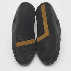 Pre Owned Bottega Veneta Black Leather Dodger Slip On Sneakers Size 46