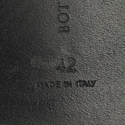 Pre Owned Bottega Veneta Black Leather Intrecciato Loafers Size 42