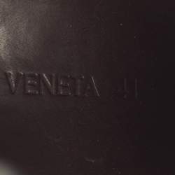 Pre Owned Bottega Veneta Lug Size 41 Black Leather Combat Boots