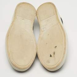 Pre Owned Bottega Veneta Dodger Size 44.5 Black intrecciato Suede Slip On Sneakers