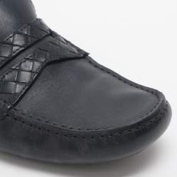 مملوكة مسبقًا حذاء لوفرز بوتيغا فينيتا جلد أزرق كحلي بيني مقاس 41.5