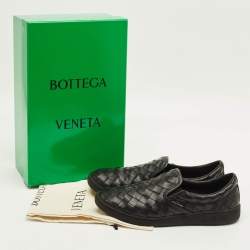 Pre Owned حذاء رياضي بوتيغا فينيتا دودغر جلد إنترشياتو أسود سليب أون مقاس 44