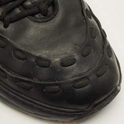 Pre Owned Bottega Veneta Speedster Size 45 Black Leather Lace Up Sneakers