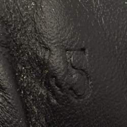 Pre Owned Bottega Veneta Speedster Size 45 Black Leather Lace Up Sneakers