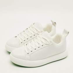 مملوكة مسبقًا Bottega Veneta Pillow Size 43 White Leather Low Top Sneakers