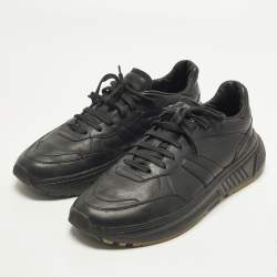 مملوكة مسبقًا Bottega Veneta Speedster Size 45.5 Black Leather Low Top Sneakers