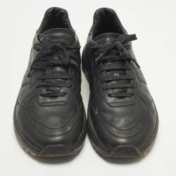 مملوكة مسبقًا Bottega Veneta Speedster Size 45.5 Black Leather Low Top Sneakers