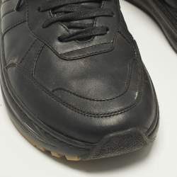 مملوكة مسبقًا Bottega Veneta Speedster Size 45.5 Black Leather Low Top Sneakers