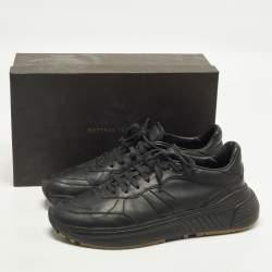 مملوكة مسبقًا Bottega Veneta Speedster Size 45.5 Black Leather Low Top Sneakers
