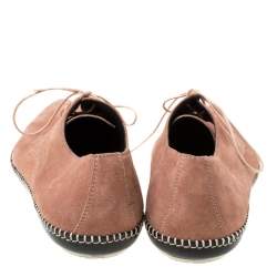 Pre Owned Bottega Veneta Pink Suede Dhalia Pointed Toe Derby Size 42