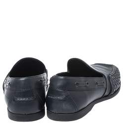 Pre Owned  حذاء لوفرز بوتيغا فينيتا سليب أون جلد أنترشياتو أسود مقاس 40