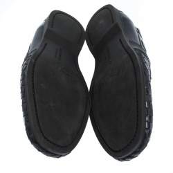 Pre Owned  حذاء لوفرز بوتيغا فينيتا سليب أون جلد أنترشياتو أسود مقاس 40