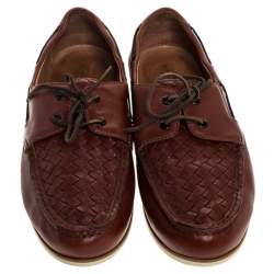 مملوكة مسبقًا حذاء لوفرز بوتيغا فينيتا دريفينغ جلد أنترشياتو بني محمر مقاس 43