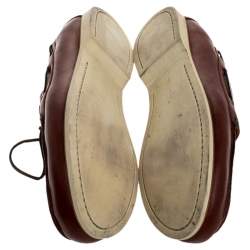 مملوكة مسبقًا حذاء لوفرز بوتيغا فينيتا دريفينغ جلد أنترشياتو بني محمر مقاس 43