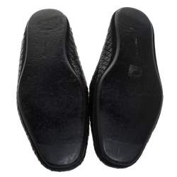 مملوكة مسبقًا حذاء سليبرز بوتيغا فينيتا سموكنغ جلد أنترشياتو أسود مقاس 45