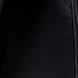 مملوكة مسبقًا Bottega Veneta Black Intrecciato Leather Bow Detail Loafers Size 44