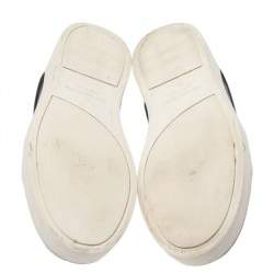 مملوكة مسبقًا Bottega Veneta Black Intrecciato Leather Low Top Sneakers Size 42.5